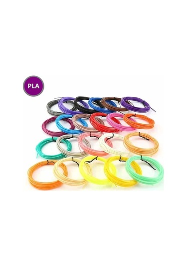 3 M/rulo 1.75mm 3d Baskı Kalem Filament Yedekler Kalem 10/20 Renk Yaratıcı Hobiler Pla Plastik Doodle 3m X 20 Colors Total 60m