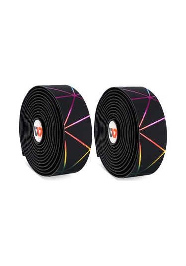 Teltree Yol Bisikleti Tutma Kolu Bandı - Su Geçirmez, Kaymaz Pu Malzeme, Renkli Çizgili Çift Çok Renkli