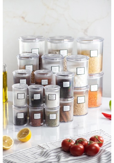 24'lü Barok Yuvarlak 4 Boy Kavanoz Seti & Saklama Kabı & Erzak Kabı 6 2000 Ml, 6 1000 Ml, 6 500 Ml, 6 250 Ml