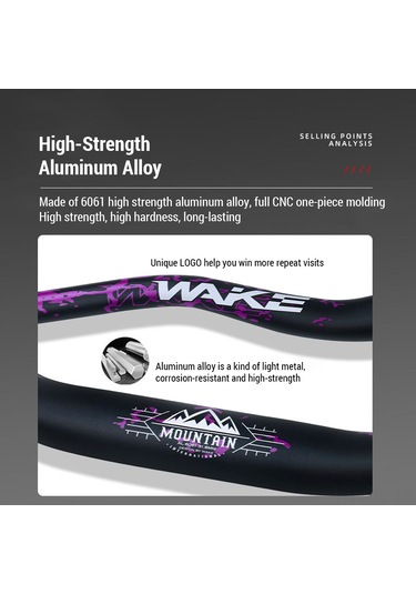 Hombey 31.8mm Alüminyum Dağ Bisikleti Sapı 780mm Yüksek Konforlu Kırmızı U-şekilli 55mm Yükseltilmiş Çok Renkli