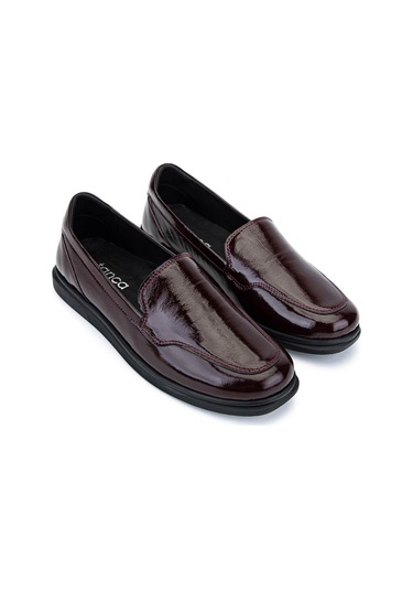 Tamer Tanca Kadın Hakiki Deri Bordo Rugan Comfort Ayakkabı 488 8001 Bn Ayk Sk25-26 Bordo Krsk Rgn Bordo Rugan