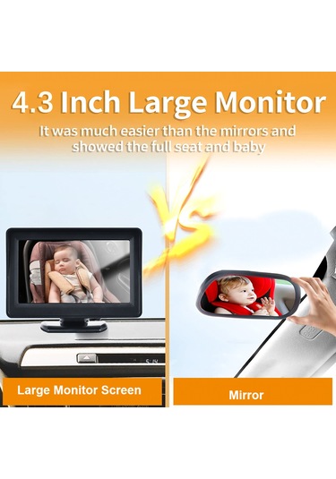 Vkemall Bebek Telsizi Bebek Araba Monitörü 1080p Monitör Kamerası