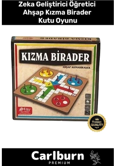 Premium Eğitici Zeka Geliştirici Öğretici Eğlence Aile Parti Ahşap Kızma Birader Kutu Oyunu