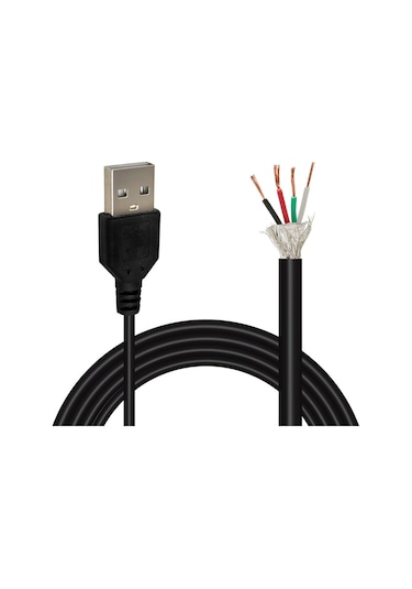 4 Telli Açık Uçlu Lhimlenebilir Usb Data Şarj Kablosu - 1.5 Metre