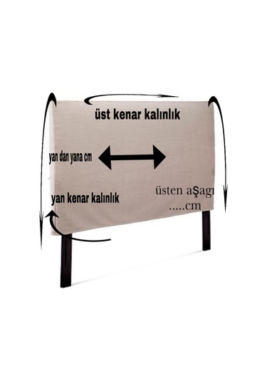 Bej Keten Baza Başlık Kılıfı