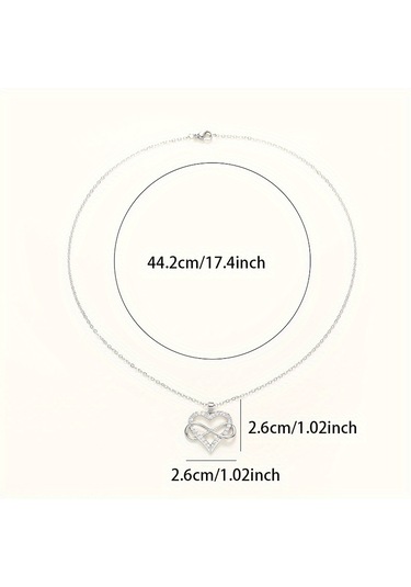 Sonsuzluk Kalpli Bayan Kolye Gümüş - Beyaz