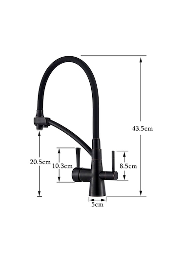 Fleko Arneta Arıtmalı Mutfak Için Batarya Siyah Renk Siyah