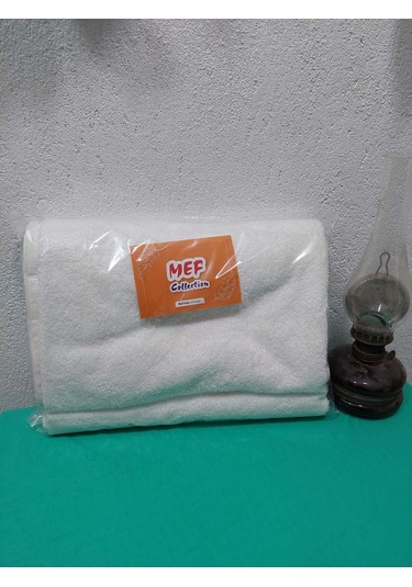 Mef Collection Banyo Havlu Seti Orta Boy Beyaz 2'li