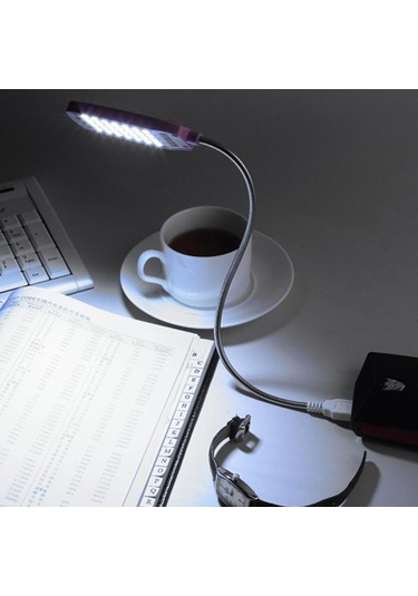 Pembe Meetoo 28 Leds Okuma Lambası Led Usb Esnek 4 Renk Dizüstü Pc Bilgisayar İçin 1 Adet