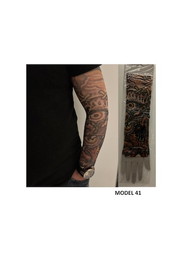 Giyilebilir Dövme 3 Çift 6 Adet Kol Çorap Dövmesi Sleeve Tattoo Set16