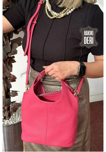 Hakiki Deri Kadın El Çantası Kırmızı Smr9200 Kırmızı