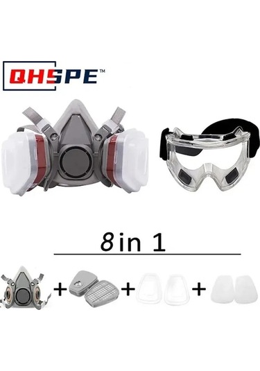 Trendooze 6200 Solunum Yarım Yüz Kapatma Gaz, Sağlam Koruma