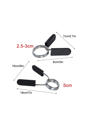 Skycity 2 Adet Olimpik Yaylı Çelik Ağırlık Tutucu, 50mm Çaplı, 5.5mm Tel Kalınlığı, 3 Sarımsı, Kauçuk Kapaklı, Barbell Klips Seti