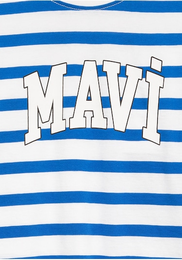 Mavi - Mavi Baskılı Mavi Tişört 6610251-91364 Mavi