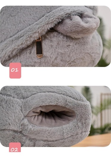 Suntek Kedi Pençesi Yastık Battaniye Sevimli  Gri Mavi