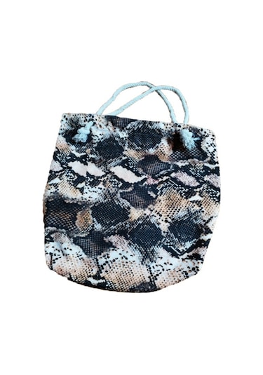 Baskılı Bez Plaj Çantası Çok Renkli