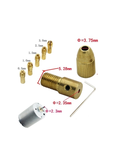 Otomatik Mandrel Motor Mandren Chuck Üniversal Mil Penset Okul