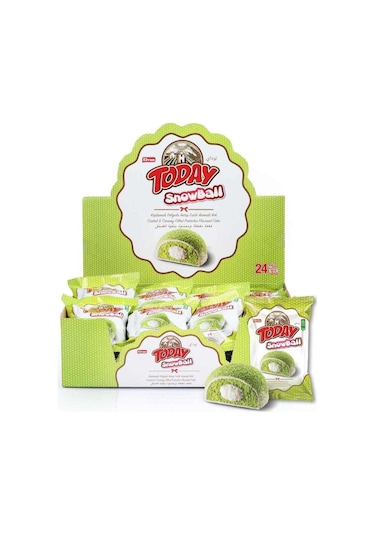 Today Snowball Antep Fıstık Aromalı Kek 35 Gr. 24 Adet (1 Kutu)