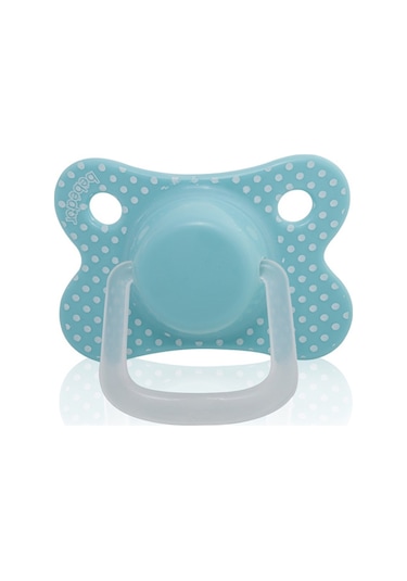 Bebedor B-142 Retro Yassı Uç Silikon Emzik 6-18 Ay No:2  Turkuaz