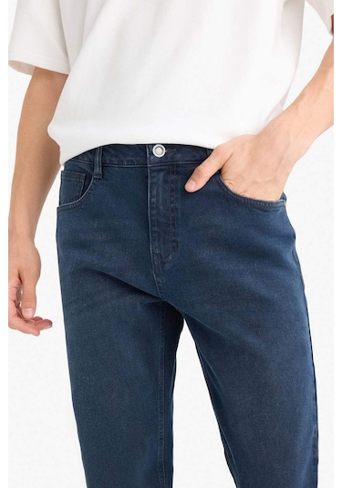 Defacto Sergio Regular Fit Normal Bel Boru Paça Jean Pantolon W7086az25aunm83 İndigo