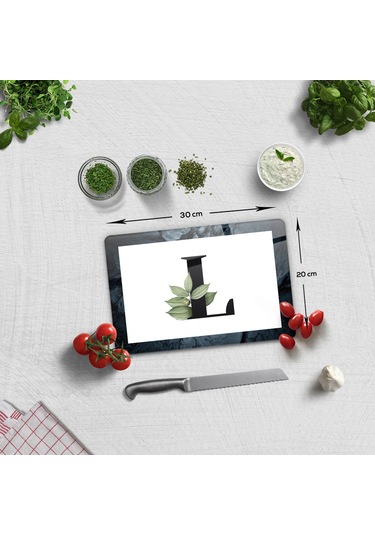 Decorita Cam Kesme Tahtası - Cam Kesme Tablası Harfli Tasarım L 20 CM x 30 CM