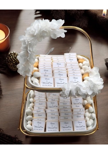 Hadley Gold Söz Nişan Kız İsteme Çikolatası Altın - Gümüş