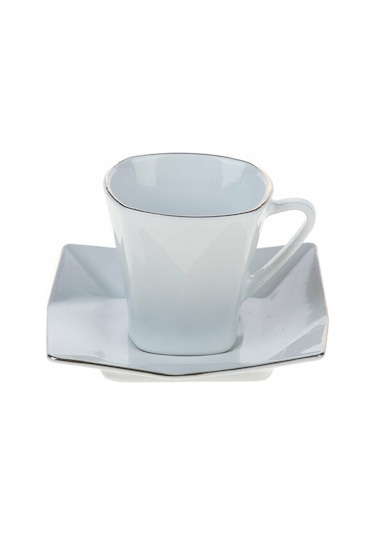 Lemoges Nescafe Fincan Takımı 12 Parça Limon Porselen Kod.139 1894 Beyaz