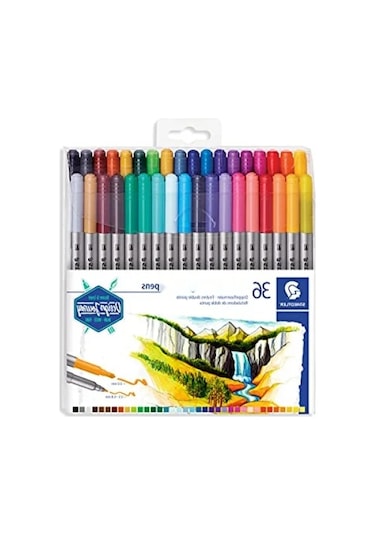 Çift Uçlu Keçeli Kalem Seti - 36'lı, 0.5-0.8 Mm Ve 3.0 Mm Uç Kalınlığı 0 Colorless Blender