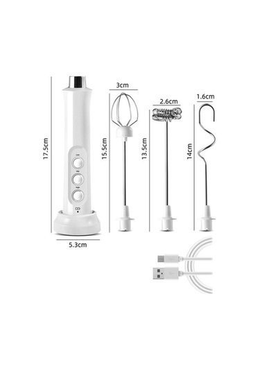 Pazly Cbtx Mini Kablosuz El Şarjlı Karıştırıcı Süt Köpürtücü Siyah, Küçük Mutfak Asistanı Siyah