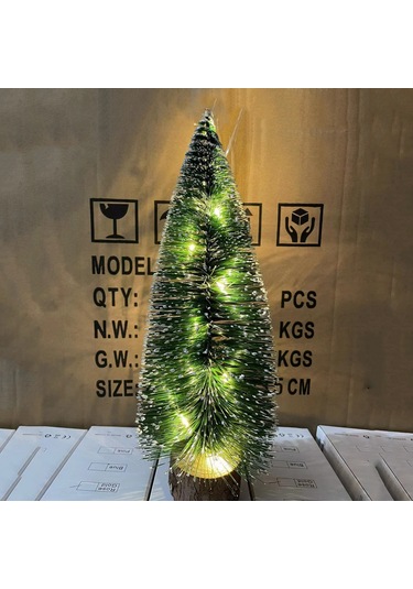 Dofolink Küçük Noel Ağacı 30cm, Ahşap Tabanlı, Beyaz Sedir Deseni, Noel/parti Dekorasyonu, Festivite Atmosferi Oluşturucu Hediyelik