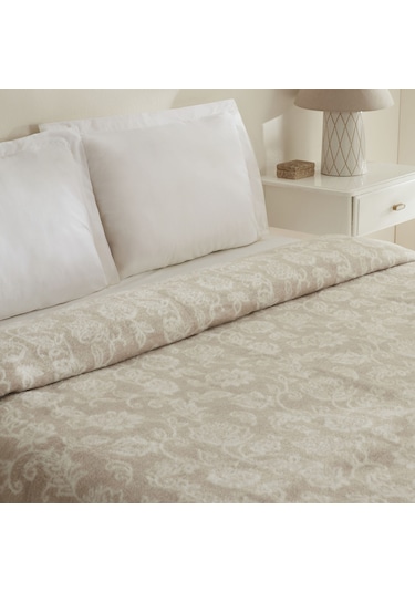 Karaca Home Glorinda Çift Kişilik Akrilik Battaniye Açık Kahve Kahverengi