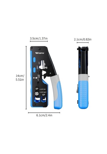 Besthome1 Dream011 Wq04s-37022 Woputopus Rj45 Sıkma Aracı Cat7 Cat6a Cat6 Cat5e Cat5 Modüler Fiş Bağlayıcı Ağ Kablosu Profesyo