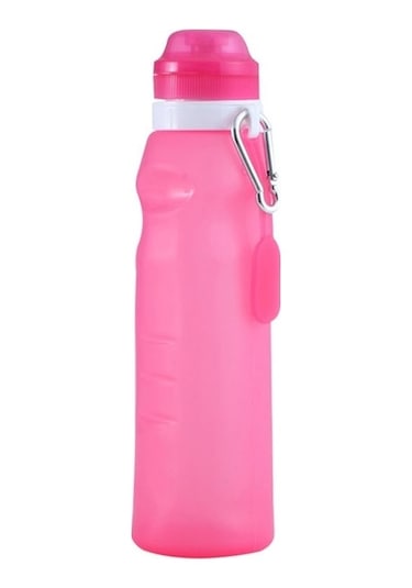 Zsykd Xc-282 600ml Katlanır Silikon Bardak - Seyahat, Kamp Ve Spor İçin Taşınabilir Su Isıtıcısı Mavi Pembe Çelik Pembe