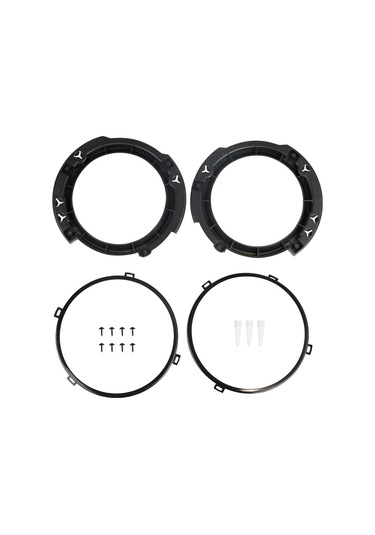 Geeroyoo Jeep Wrangler Jk 2007-2017 İçin 7 Inç Siyah Plastik Far Montaj Braketi Ve Halka Seti