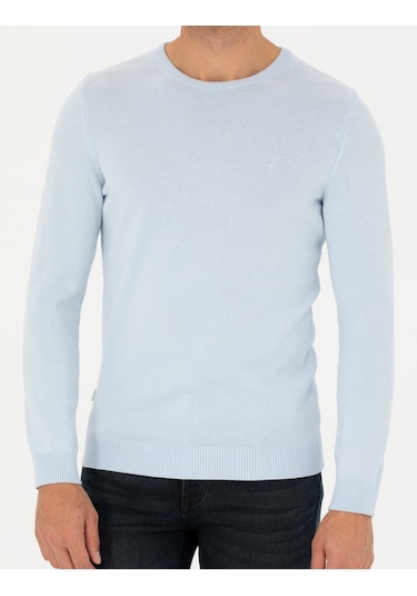 Pierre Cardin Erkek Açık Mavi Kazak /triko 50270179-vr003 Açık Mavi