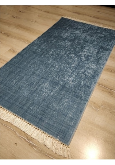 Yamalıhome Style K1003 Kırık Mavi 80X150 Cm Baskı Kilim