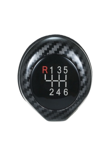 Fortunelane Bmw İçin 6 Vites Kırmızı Yazılı Manuel Vites Çubuğu, Karbon Desenli Işıklı Kırmızı Kırmızı