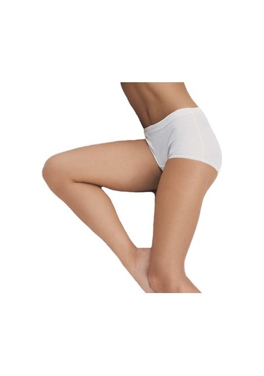6 Adet Çift Kaplan Bayan Ribana Külot Beyaz 675b Beyaz
