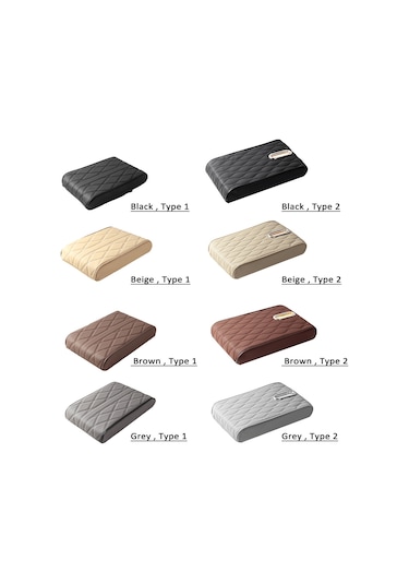 Padalink Evrensel Araç Konsol Kılıfı - Hafızalı Köpük & Pu Deri - Suv, Kamyonet Ve Otomobiller İçin Bej