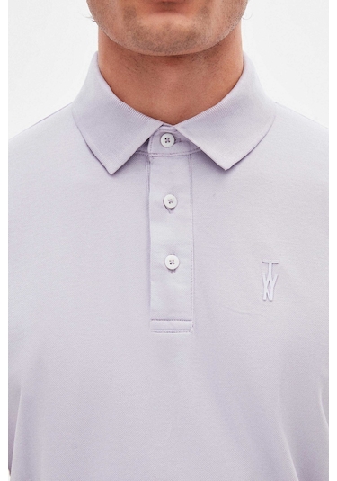 Twn Slim Fit Galaktik Leylak Pike Dokulu T-shirt 4ec146011784m Gl1
