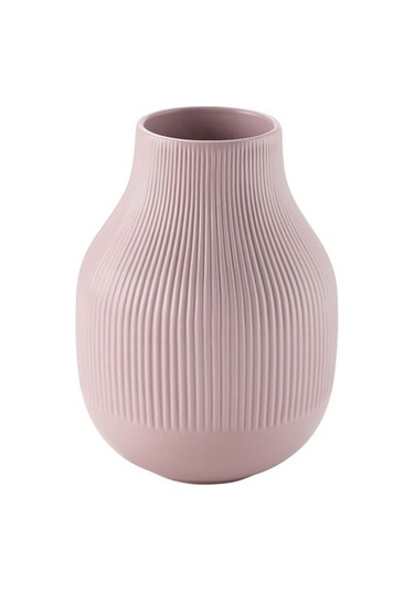 IKEA GRADVIS DEKORATİF PEMBE VAZO SERAMİK STONEWARE 21 CM