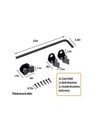 Jokmae Güçlendirilmiş Kapı Kilidi Koruyucusu, 12 İnç, Siyah, Dış Mekan Kapıları İçin