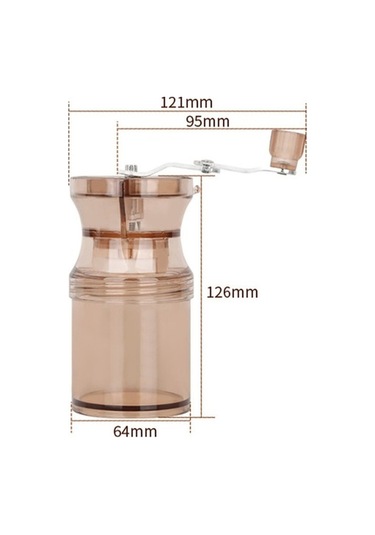 Ulzyvf Taşınabilir Kahve Değirmeni: Seramik Bıçak, Paslanmaz Sap, Ev-ofis-seyahat İçin Kahverengi Kahverengi