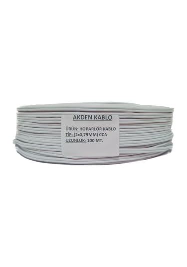 Elektrik Kablosu Kordon 2X0.75mm Beyaz  100Mt