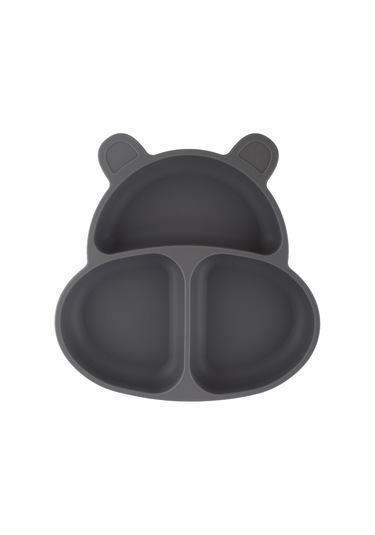 Pandish HupPo Vakum Tabanlı Silikon Mama Tabağı Moon Gray Gri