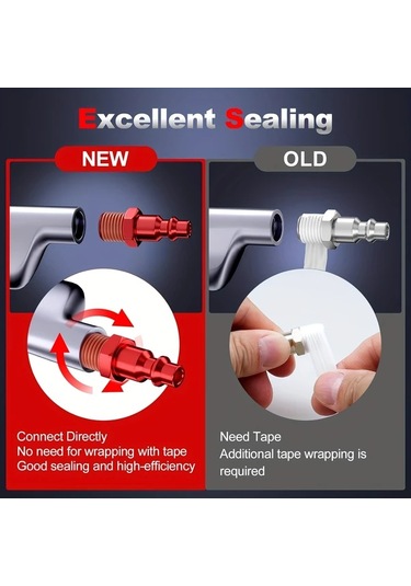 Willowhaven 15 Parça Universal Hava Hortumu Bağlantı Seti, 1/4 İnç Npt Kırmızı Hava Kompresörü Aksesuarları