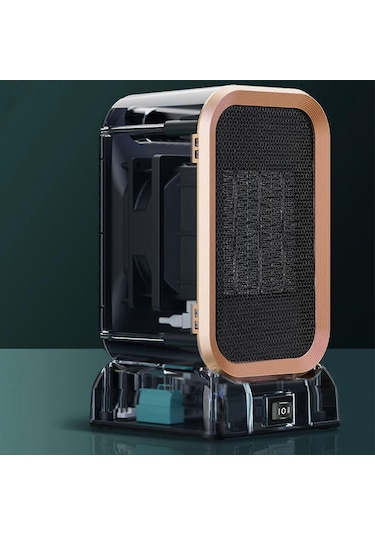 Ev, Ofis Ve Yurt Odası İçin Taşınabilir Pille Çalışan Isıtıcı Ve Vantilatör Kombinasyonu -fx-