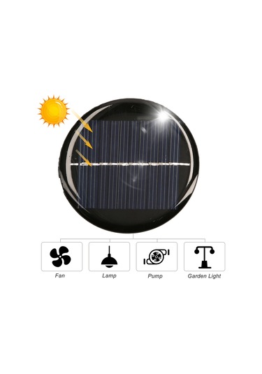 Youmex 0.28w 5v 56ma Çok Kristal Güneş Paneli, 60mm Çaplı, Ip65 Su Geçirmez, Yüksek Verim, Dıy Projeler, Eğitim, Oyuncaklar İçin