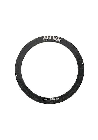 Yaozixa 24 Adet Adreslenebilir Rgb Led Işık Halkası - 5v Dc, Zincirleyebilir, Tek Pin Kontrolü, 8.5cm Dış Çapı Diğer