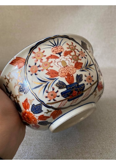 El Boyama Antika Yemek Kasesı 19Cm